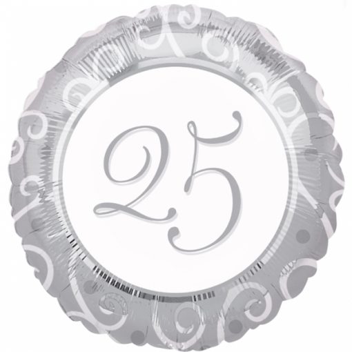 18" Silver 25th Anniversary Foil