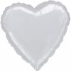 18" Metallic Silver Heart Foil
