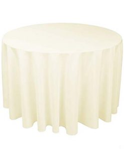 Hire - Ivory Round Linen Tablecloth