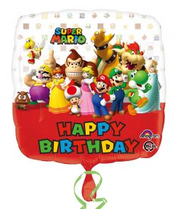 17" Super Mario Bros Happy Birthday Foil