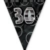 Black/Silver Age 30 Prism Pennant Banner