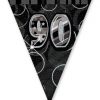 Black/Silver Age 90 Prism Pennant Banner