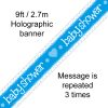 Baby Shower Blue Holographic Dot Banner
