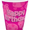Happy Birthday Pink Cups