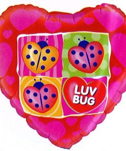 18" Heart Luv Bug Foil