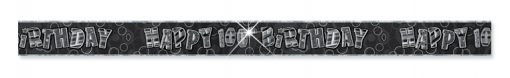 Black/Silver 100th Birthday Prism Banner