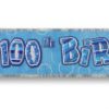 Blue Happy 100th Birthday Prism Banner
