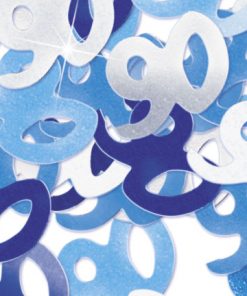 Blue '90' Foil Age Confetti Confetti
