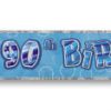 Blue Happy 90th Birthday Prism Banner