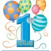 First Birthday Balloons Blue Loot Bags
