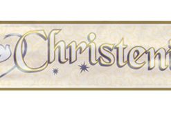 Joyous Christening Banner