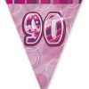Pink Age "90" Prism Pennant Banner