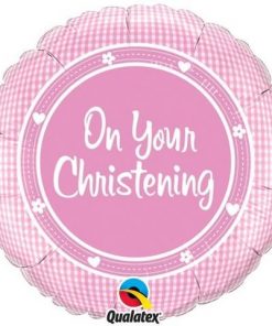 18" On Your Christening Girl Foil