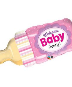 39" Shape Welcome Baby Bottle Pink Foil