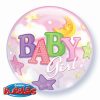 22" Baby Girl Moon & Stars Single Bubble
