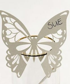 Elegant Butterfly Laser Cut Place Cards for Glass Ivory
