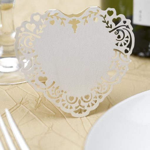 Free Standing Place Cards Ivory