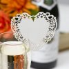 Vintage Romance - Laser Cut Place Cards for Glass - Ivory