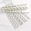 Chic Boutique Paper Straws White and Silver Dots