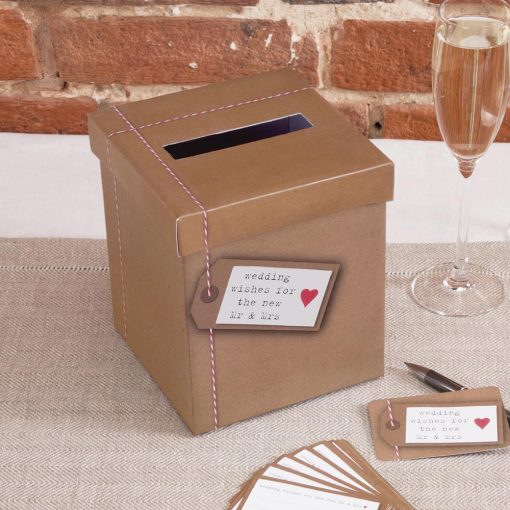 Just My Type Wedding Wishes Post Box