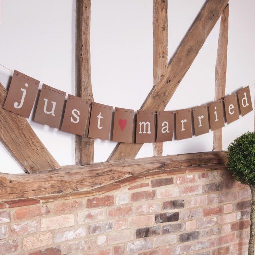 Just My Type Just Married Bunting