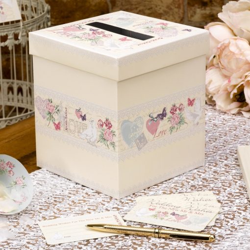 With Love Wedding Wishes Post Box