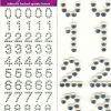 Eleganza Craft Stickers Numbers Clear Silver