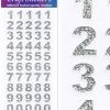 Eleganza Craft Stickers Bold Numbers Silver