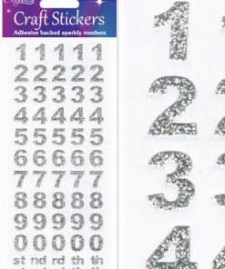 Eleganza Craft Stickers Bold Numbers Silver