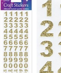 Eleganza Craft Stickers Bold Numbers Gold