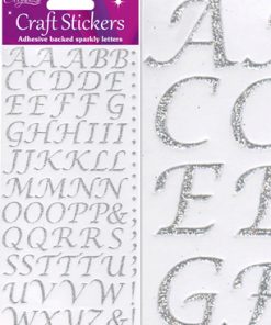 Eleganza Craft Stickers Stylised Alphabet Set Silver