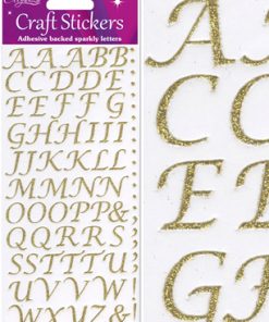 Eleganza Craft Stickers Stylised Alphabet Set Gold