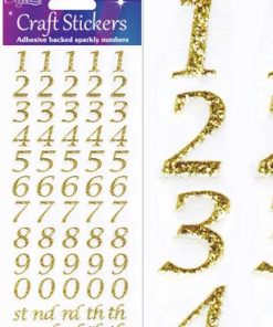Eleganza Craft Stickers Stylised Number Gold