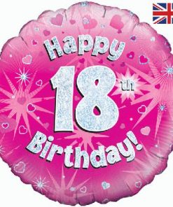 18" Happy 18th Birthday Pink Foil