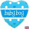 18" Baby Boy Heart Holographic Foil