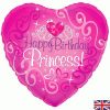 18" Happy Birthday Princess Holographic Foil
