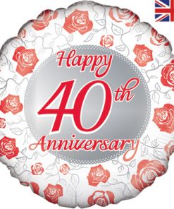 18" Happy 40th Anniversary Foil