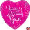 18" Happy Birthday Gran Foil Balloon