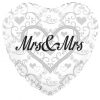 18" Mrs and Mrs Foil Balloon