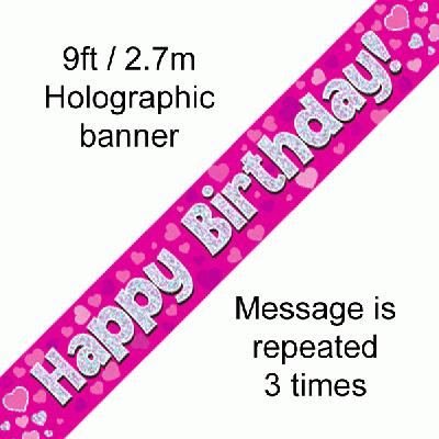 Happy Birthday Pink Banner