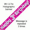 3rd Birthday Pink Banner