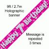 7th Birthday Pink Banner