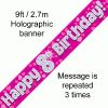 8th Birthday Pink Banner