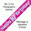 10th Birthday Pink Banner