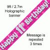 11th Birthday Pink Banner