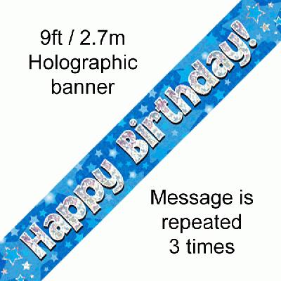 Happy Birthday Blue Banner