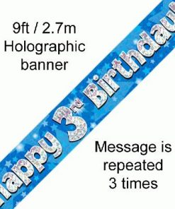 3rd Birthday Blue Banner