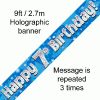 7th Birthday Blue Banner
