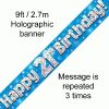 21st Birthday Blue Banner