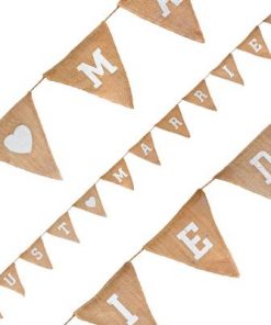 Natural Hessian Bunting Just Married